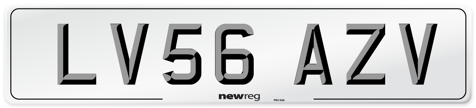 LV56 AZV Number Plate from New Reg